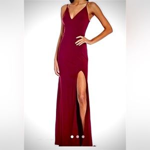 Dear Moon Deep V-neck Long Formal Dress - size 5